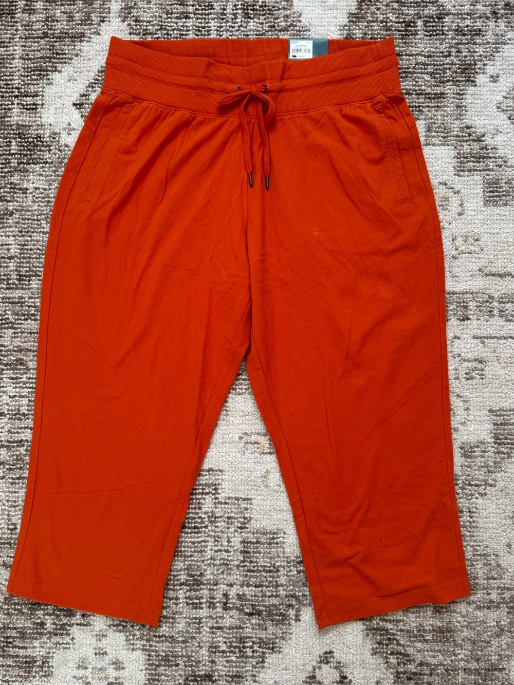 Women’s Tek Gear Essential Straight Leg Workout Capris in Orange Pottery